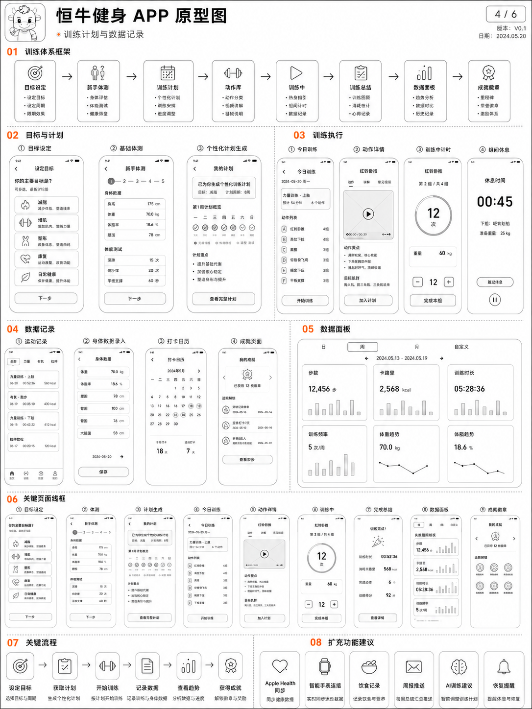 恒牛健身 APP 原型图 3